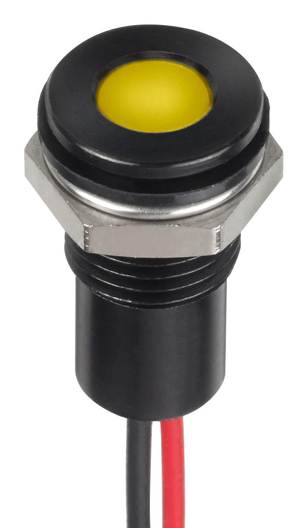 Apem Q6F5Bxxhy02E Led Panel Indicator, Yellow, 6Mm, 2V