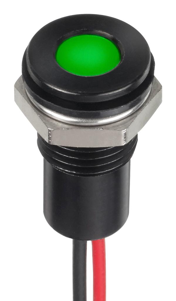 Apem Q8F5Bxxhg220E Led Panel Indicator, Green, 8Mm, 220Vac