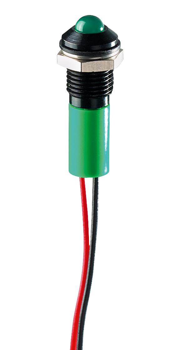 Apem Q8P3Bxxg12E Led Panel Indicator, Green, 8Mm, 12Vdc