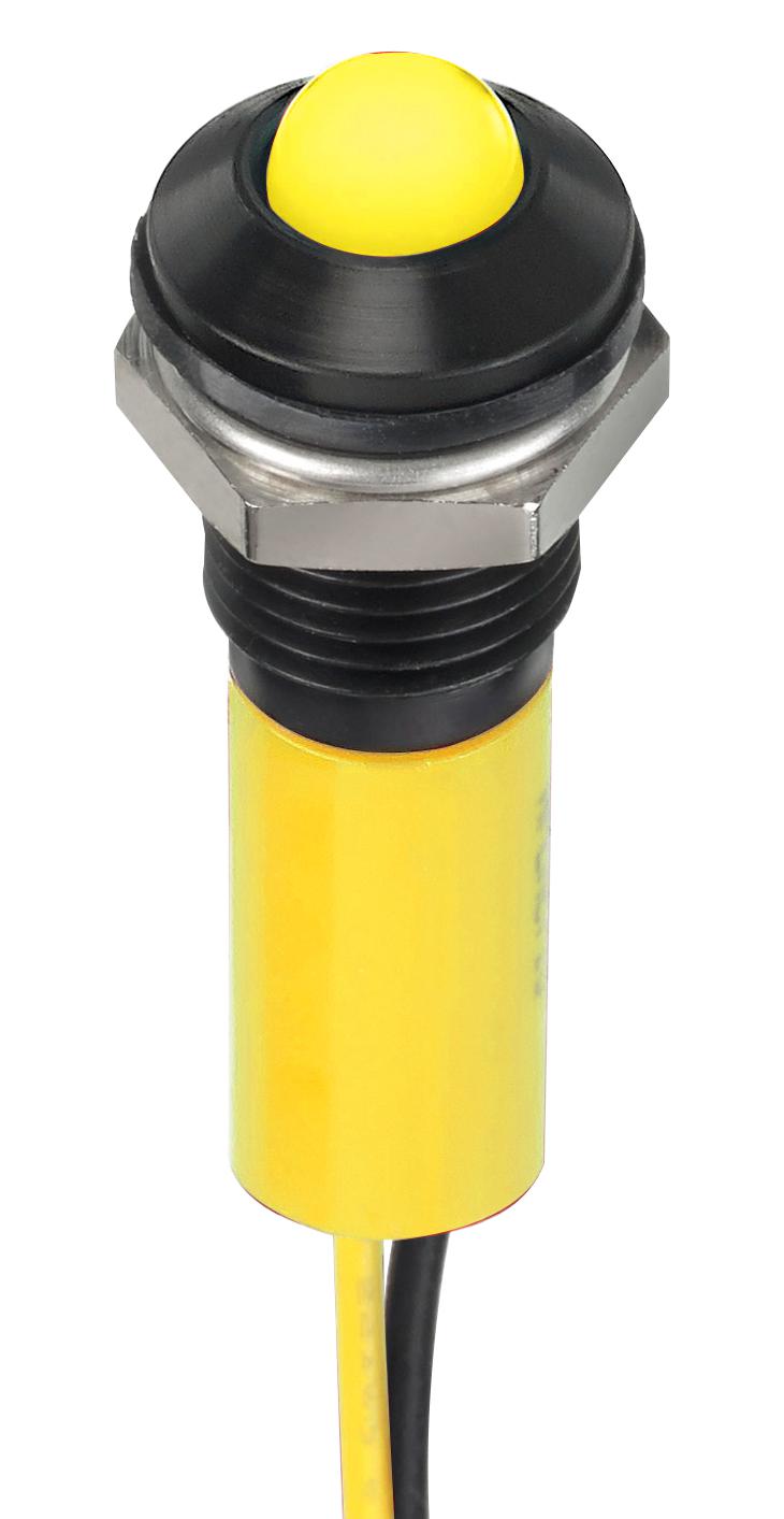 Apem Q8P3Bxxy02E Led Panel Indicator, Yellow, 8Mm, 2.1V