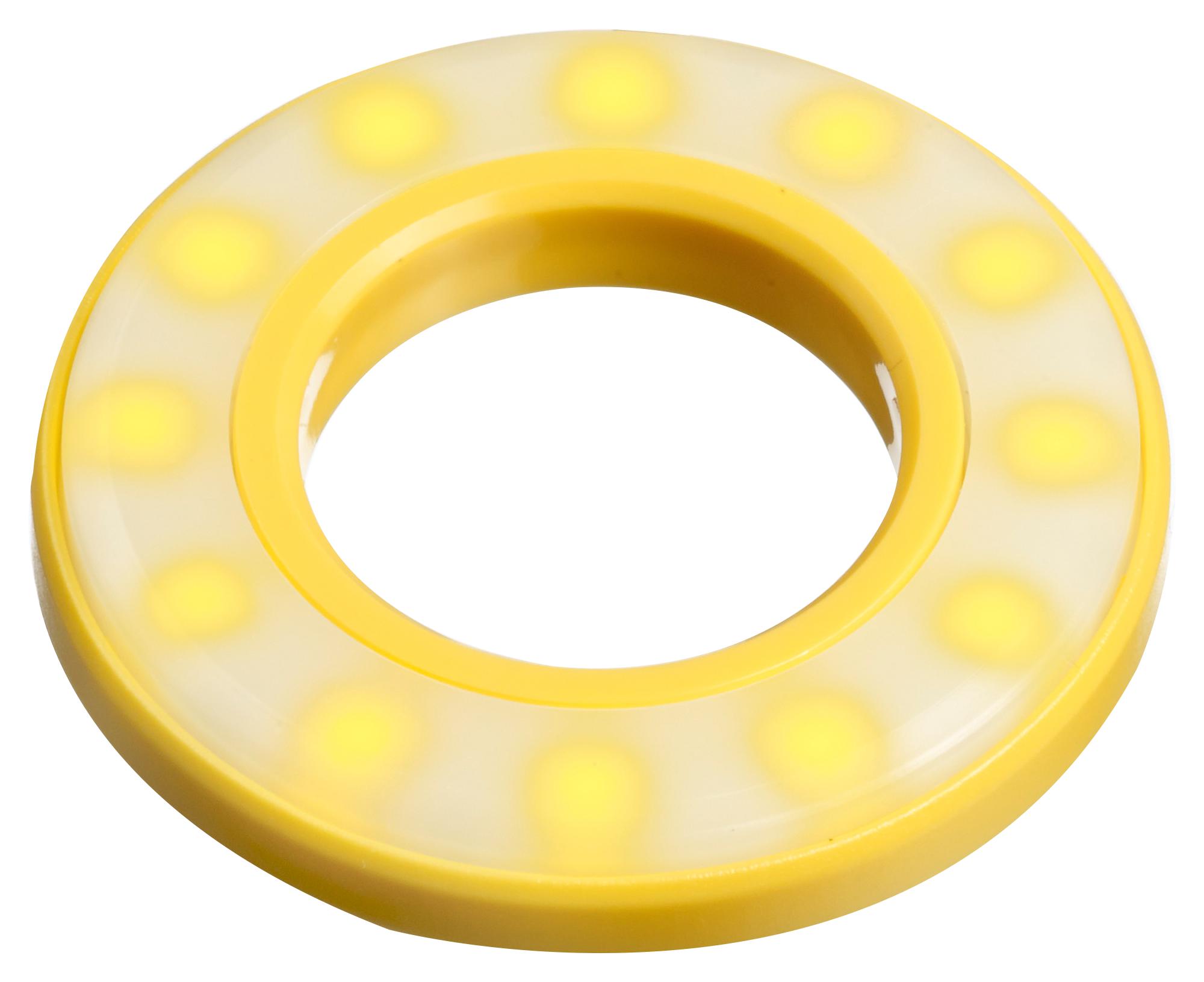 Apem Qh22057Yc Led Panel Indicator, Yellow, 22Mm, 24Vdc