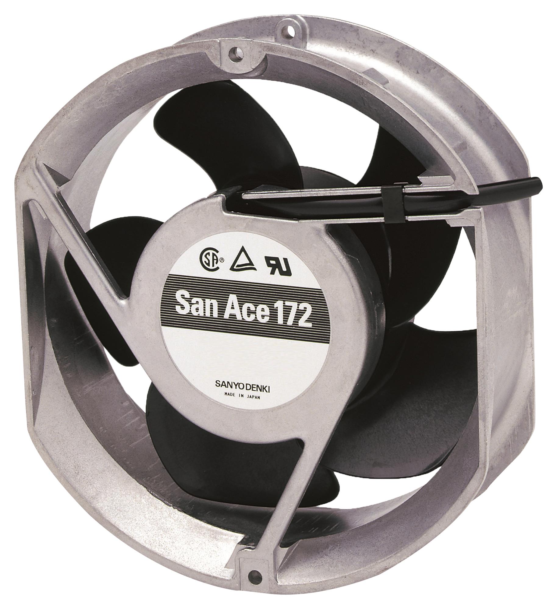 Sanyo Denki 109E5724C501 Axial Fan, Dc, 2.3A, 172Mm, 350Cfm