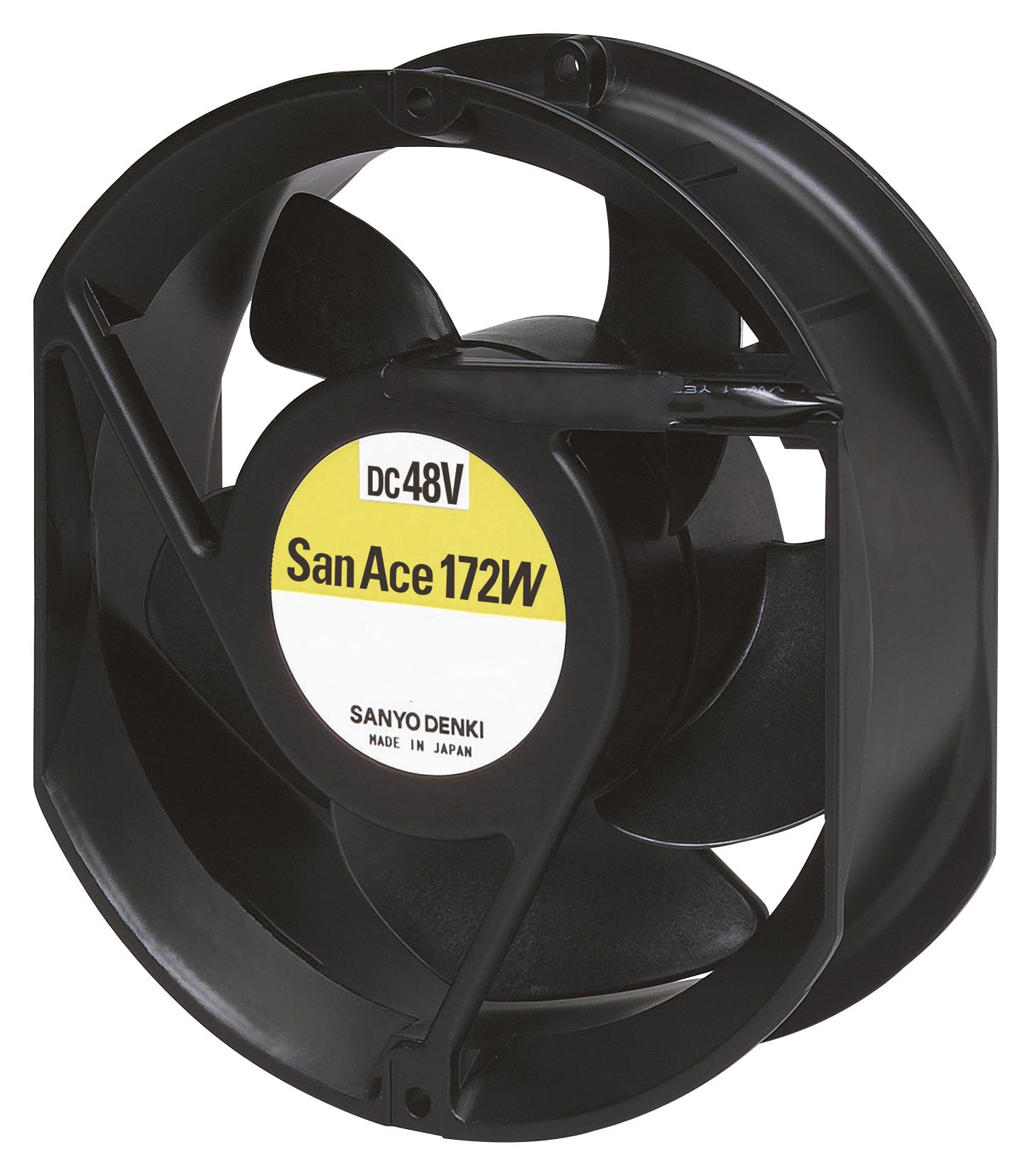 Sanyo Denki 9We5724K501 Axial Fan, Dc, 1.3A, 172Mm, 300Cfm