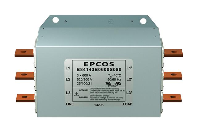 Epcos B84143B0400S080 Power Line Filter, 3 Phase, 400A, Busbar