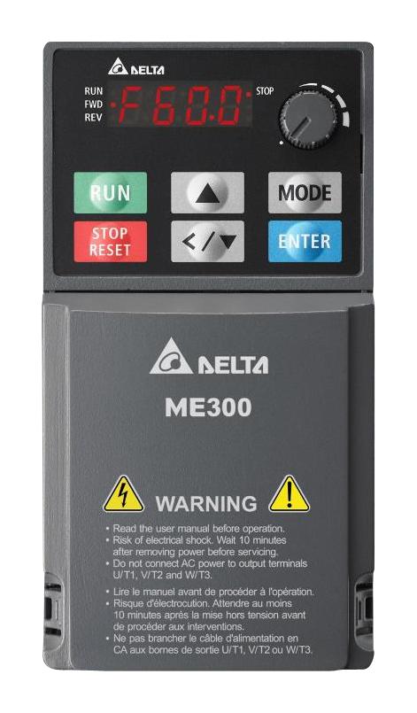 Delta Electronics Vfd11Ame21Afsaa Ac Motor Speed Drive, 1-Ph, 2.2Kw, 240V