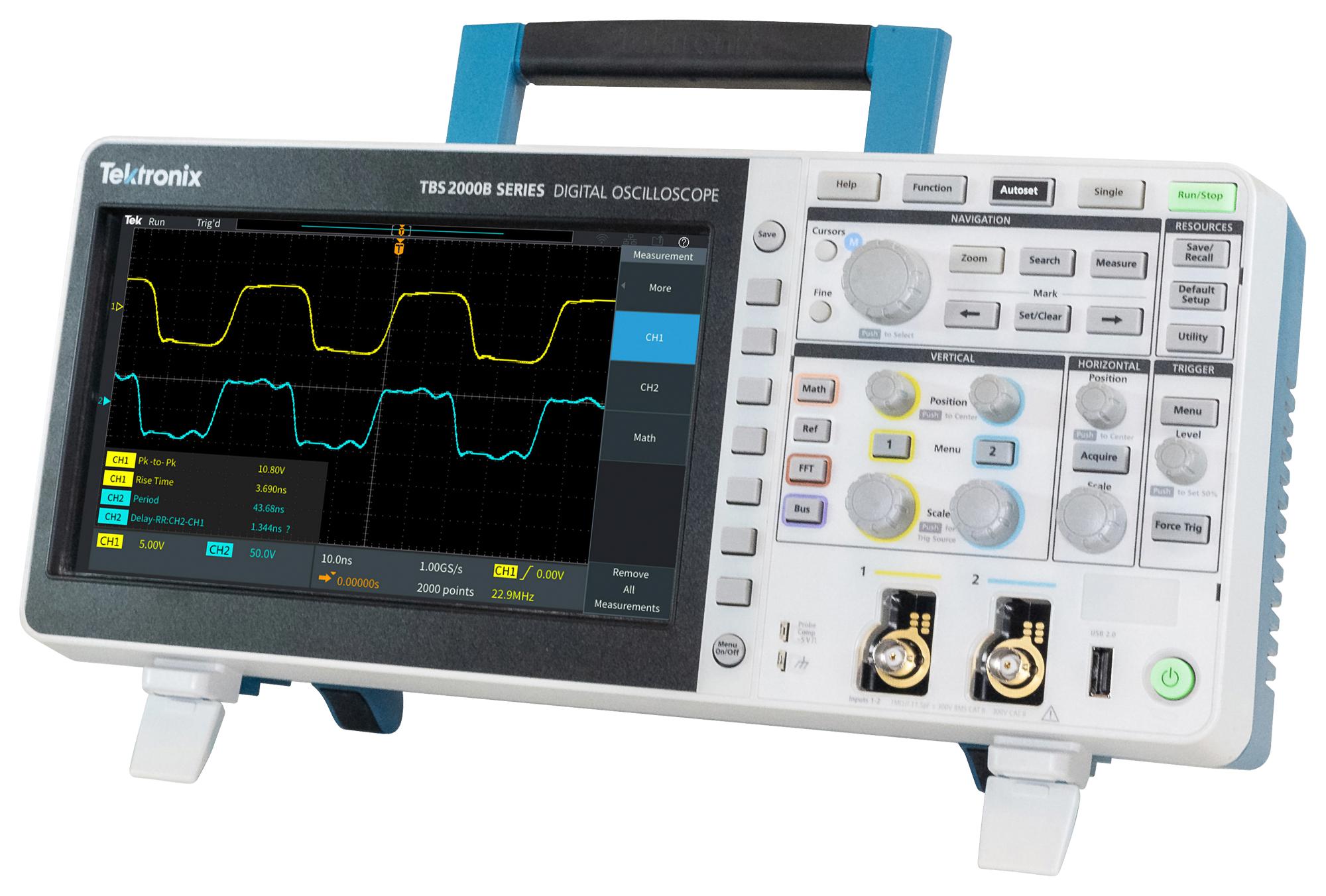 Tektronix Tbs2202B Dso, 2Ch, 200Mhz, 2Gsps, 5Mpts