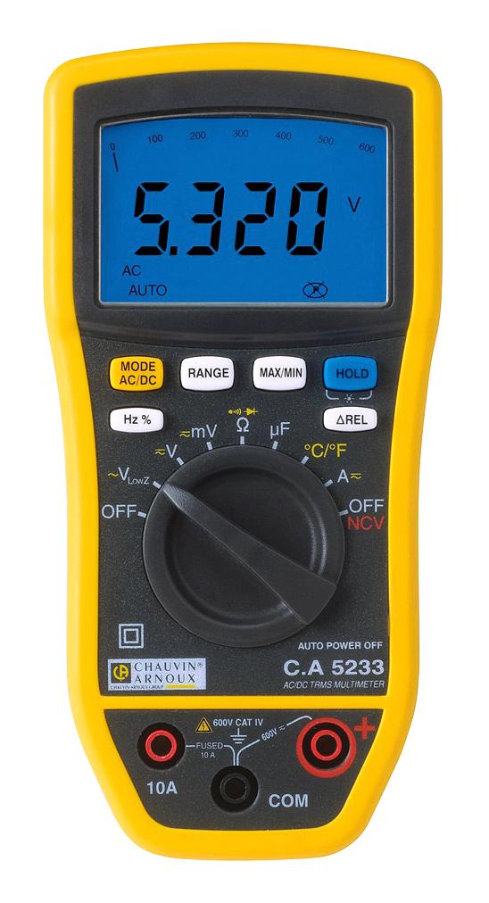 Chauvin Arnoux P01196733 Handheld Digital Multimeter, 10A, 600V