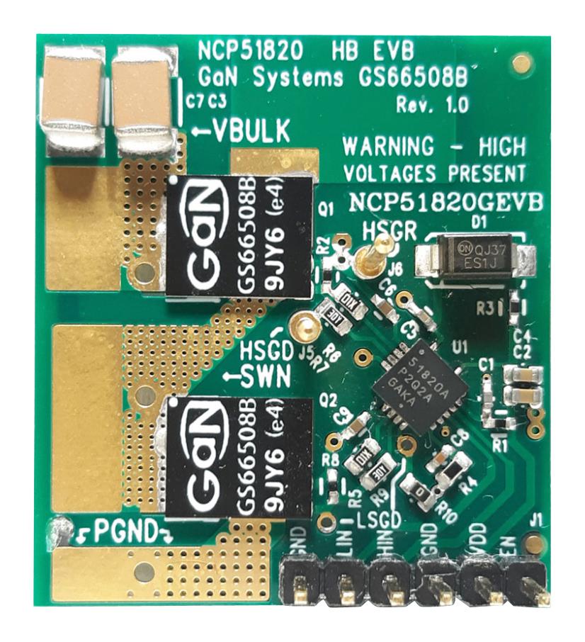 Onsemi Ncp51820Gan1Gevb Eval Board, Half Bridge Gan Gate Driver