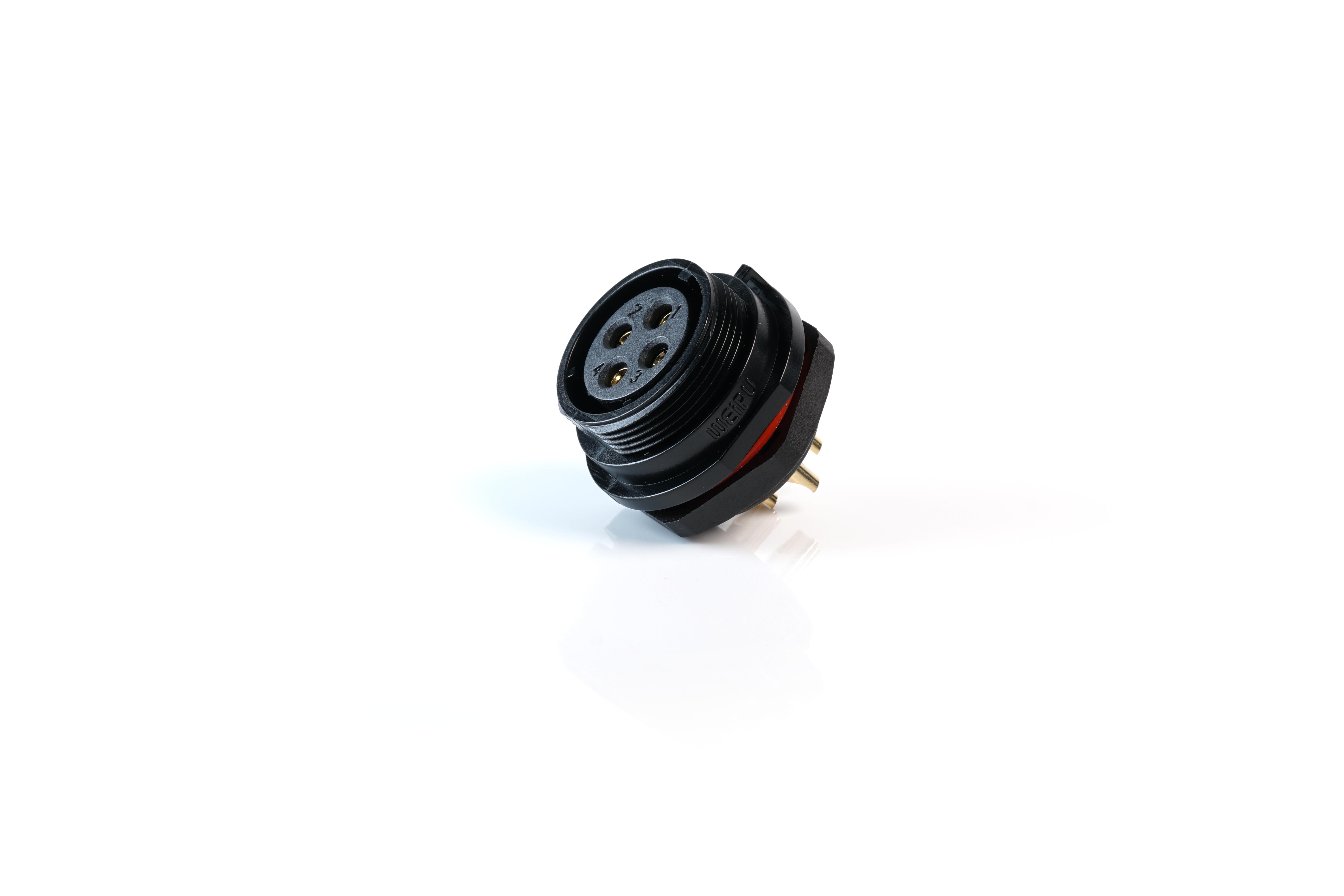 Multicomp Pro Mp002613 Circular Connector, 4Pos, Rcpt, Screw