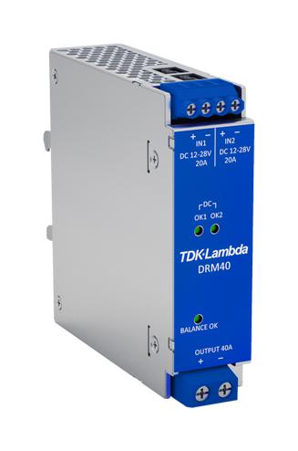 Tdk-Lambda Drm40 Din Rail Redundancy Module, Power Supply