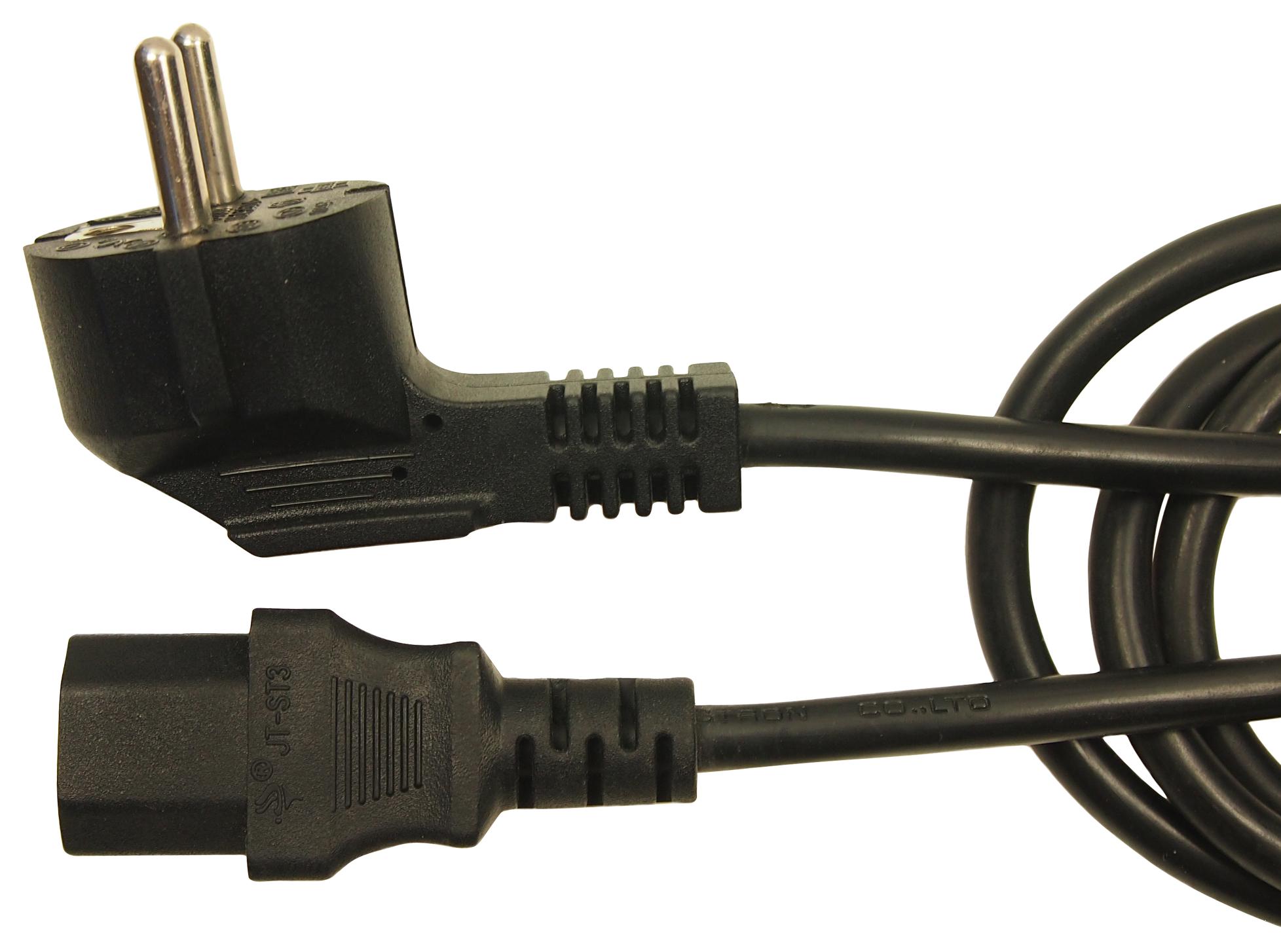 Cliff Electronic Components Fcr72041 Pwr Cord, Schuko Plug-Iec Plug, 2.5M