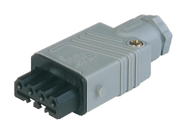 Lumberg Automation 6961 Rectnglr Pwr Connector, Rcpt, 4P, Cable