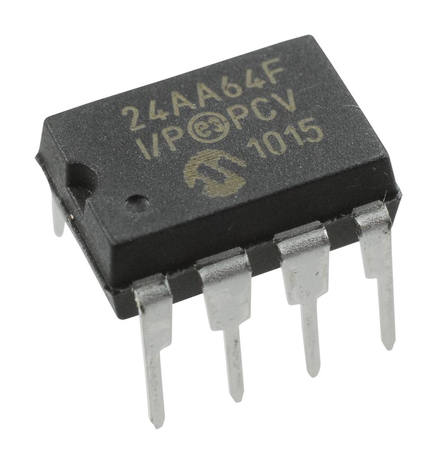 Microchip 24Aa64F-I/p Eeprom, 64Kbit, -40 To 85Deg C