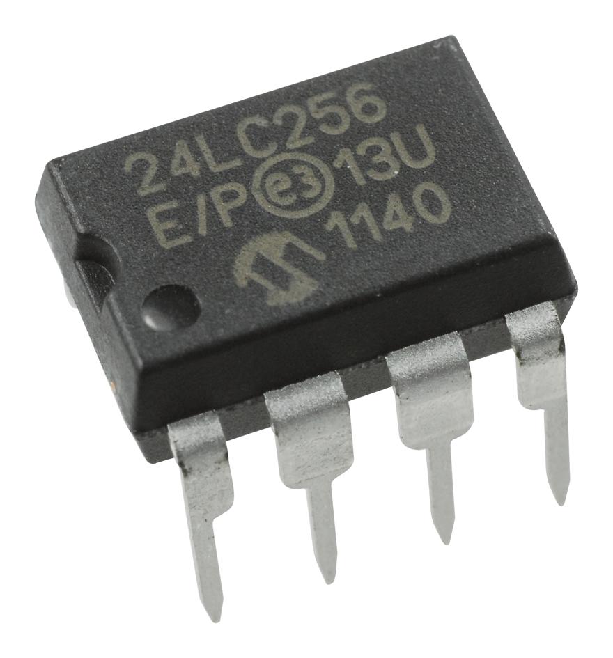 Microchip 24Lc256-E/p Eeprom, 256Kbit, -40 To 125Deg C