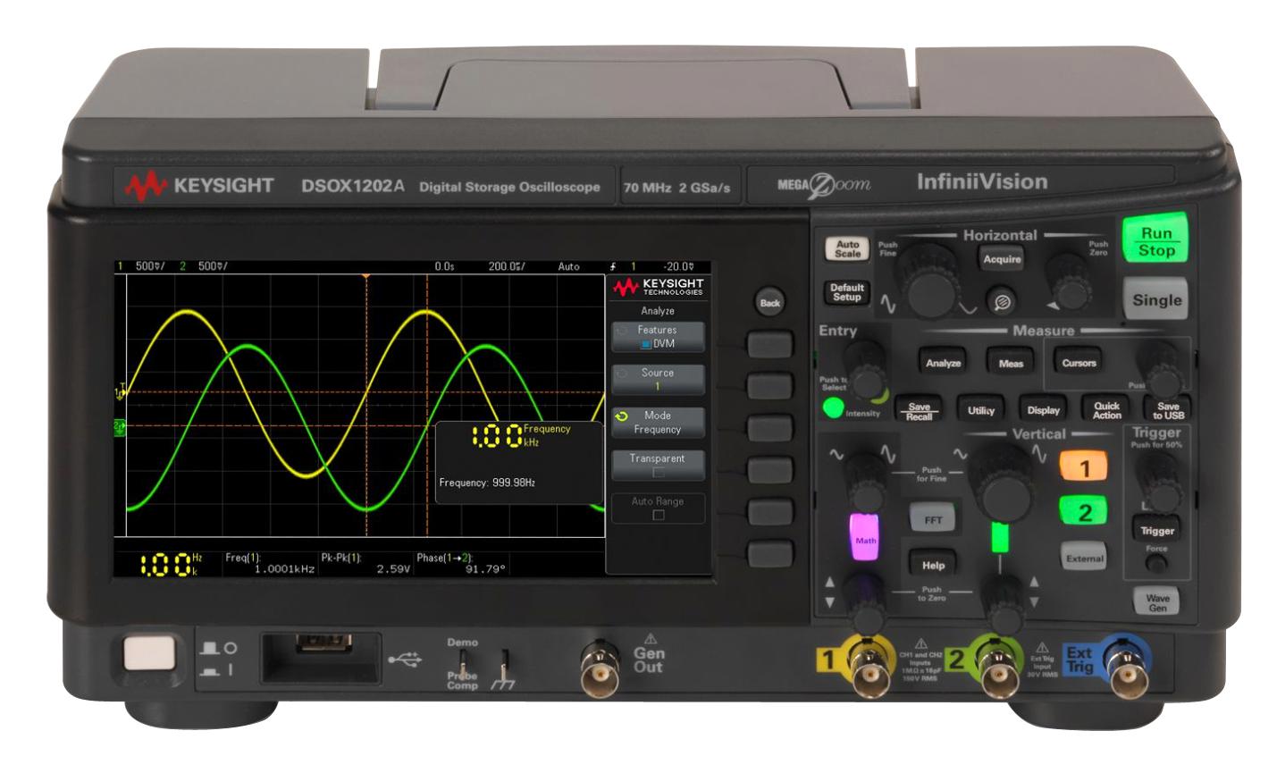 Keysight Technologies Dsox1202A / Dsox1202A-100 Oscilloscope, 2+1Ch, 100Mhz, 2Gsps