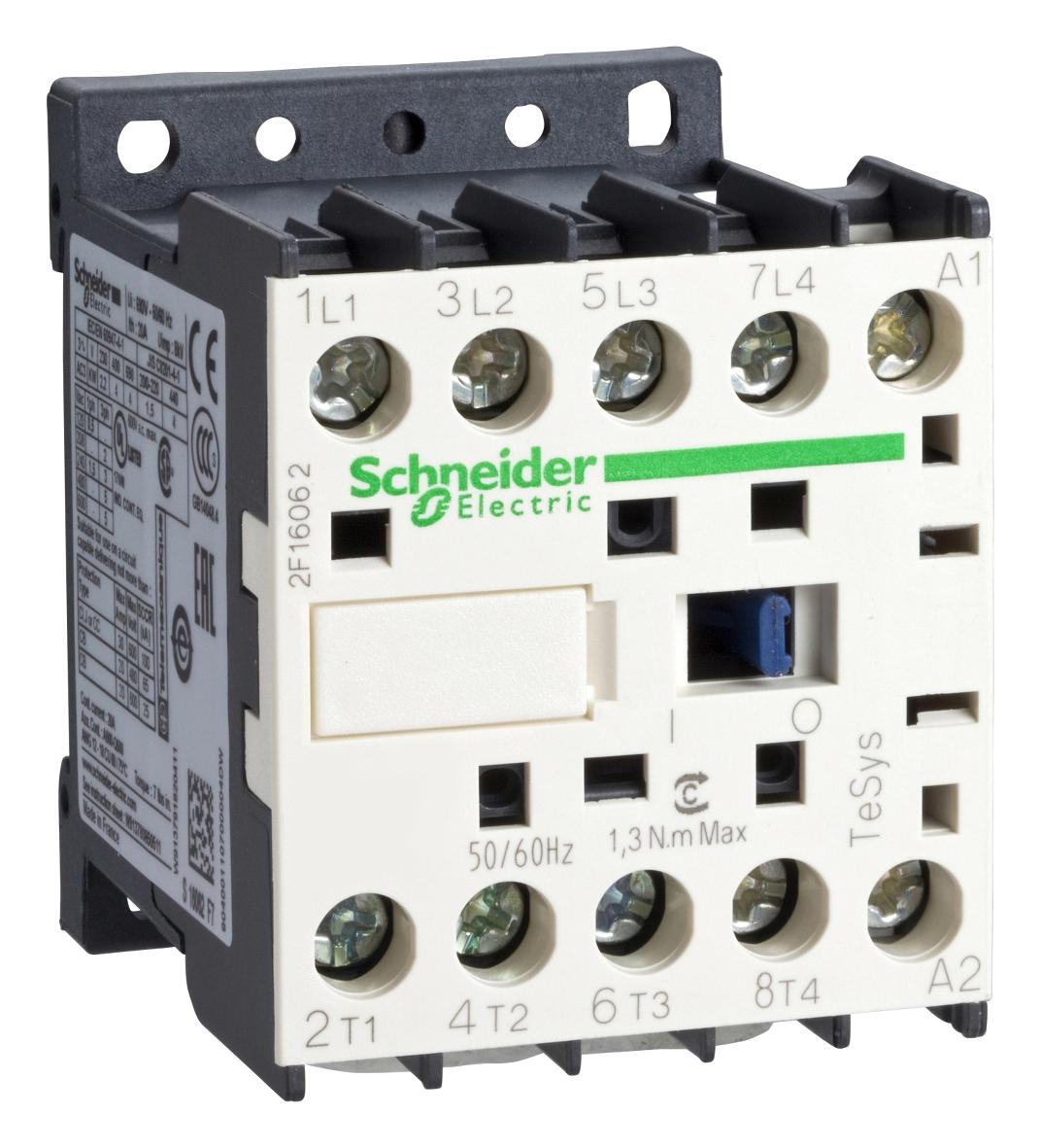 Schneider Electric Lc1K09008E7 Contactor, Dpst, 48Vac, Din Rail/panel