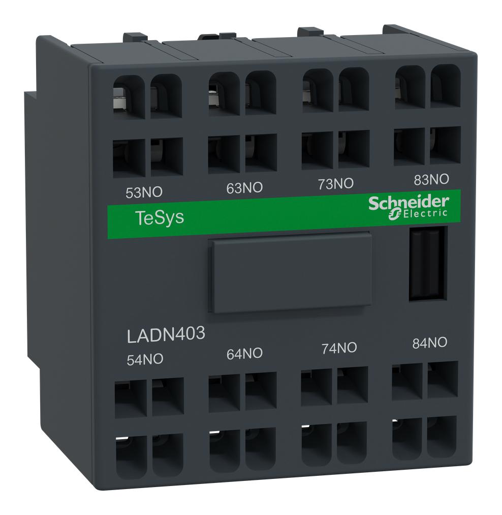 Schneider Electric Ladn403 Auxiliary Contact Block, 4No, 690Vac