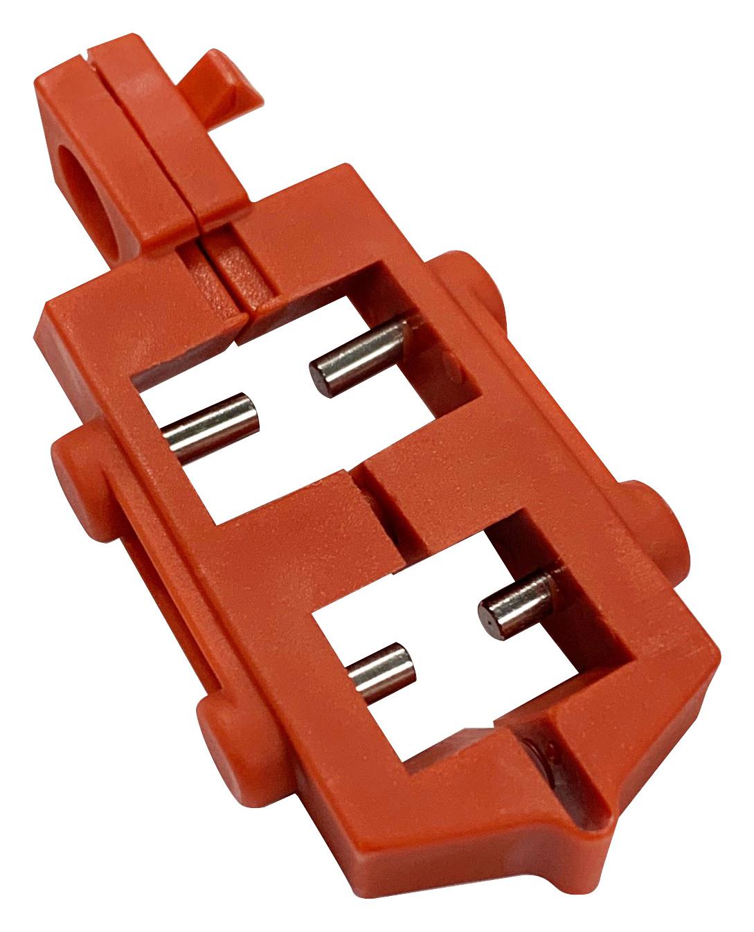 Brady Single Pole Circuit Breaker Ea Snap On Breaker Lockout, Red, Nylon