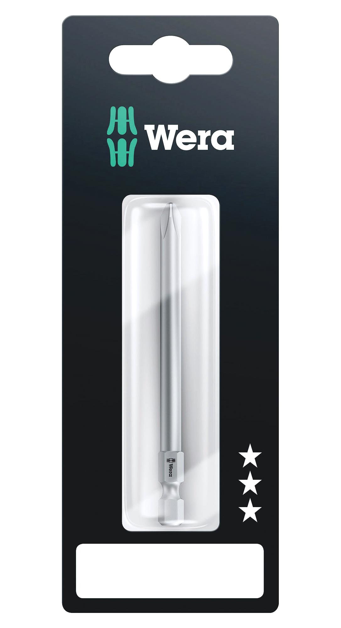 Wera 851/4 Z Ph 1 X 152 Mm Sb Hex Bit, Phillips, Ph1, 152Mm