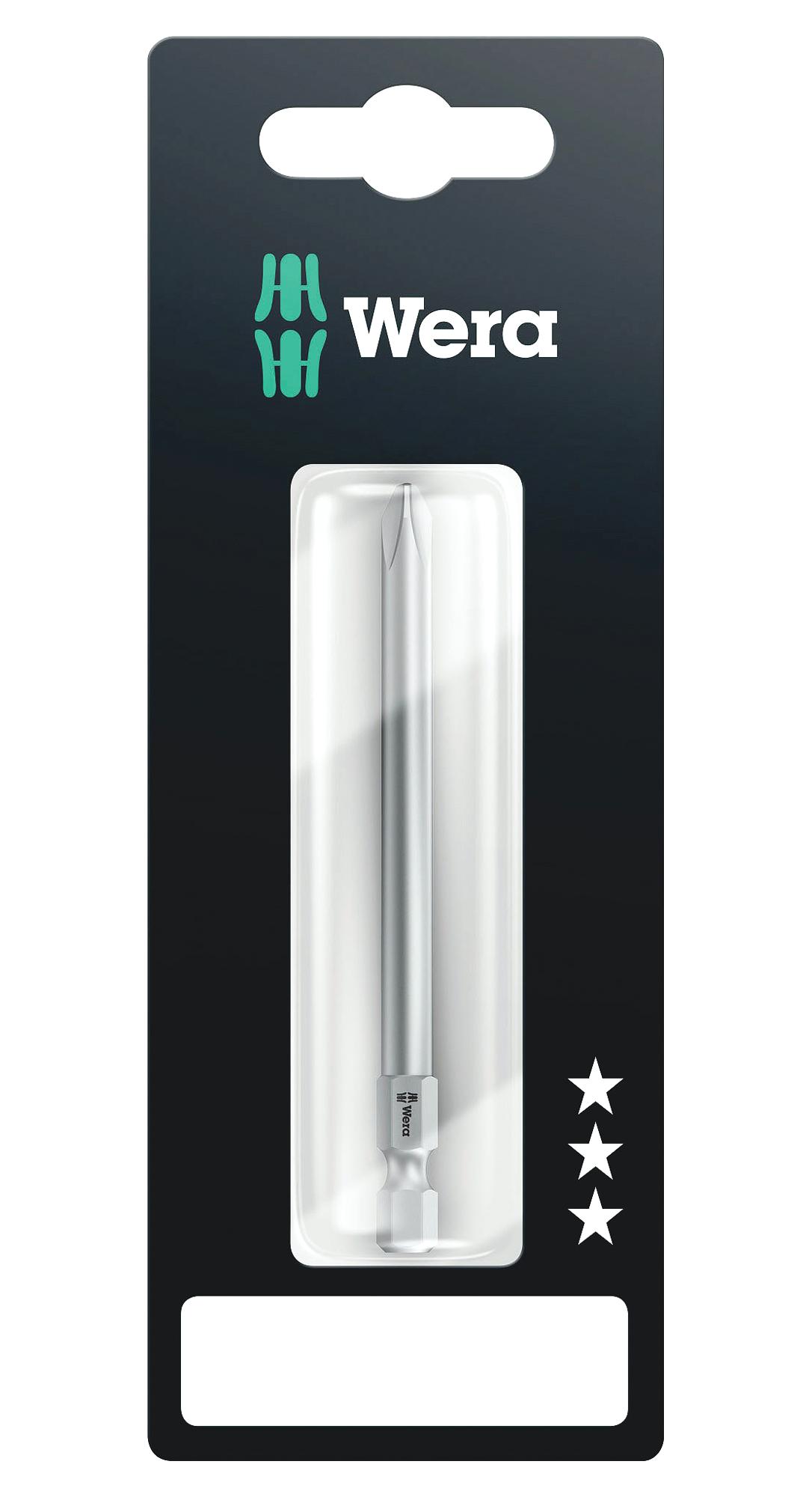 Wera 851/4 Z Ph 2 X 152 Mm Sb Hex Bit, Phillips, Ph2, 152Mm