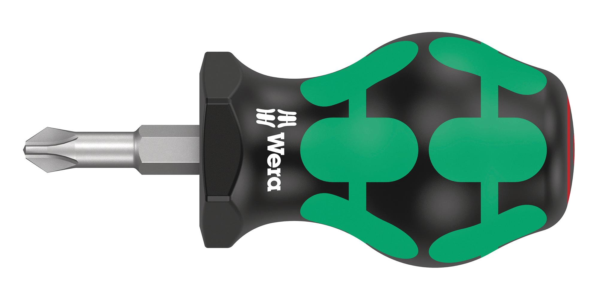 Wera 350 Stubby Ph 2 X 25 Mm Phillips Screwdriver, Ph2, 79Mm