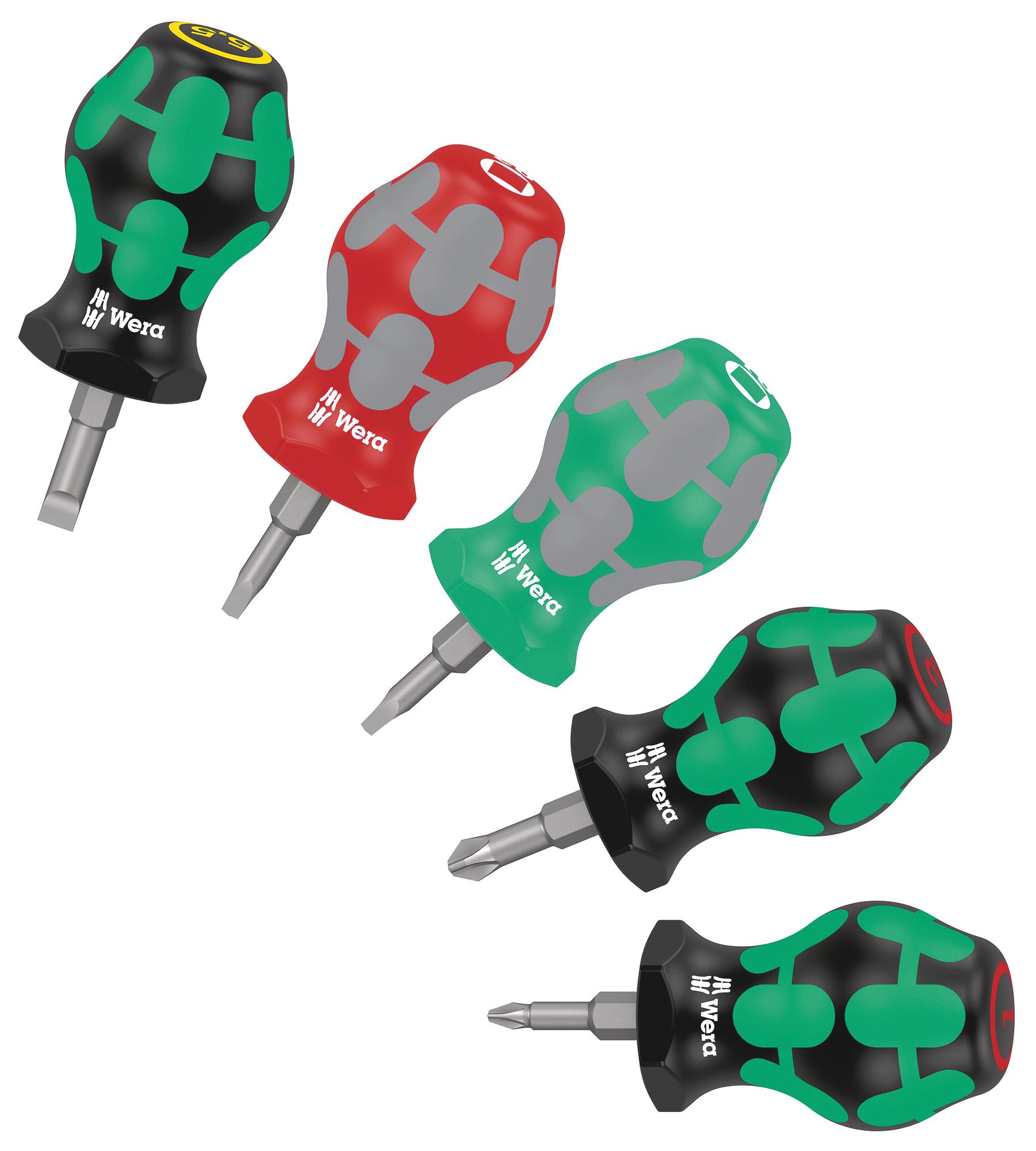 Wera Stubby Set 3 Stubby Screwdriver Set, 5Pc