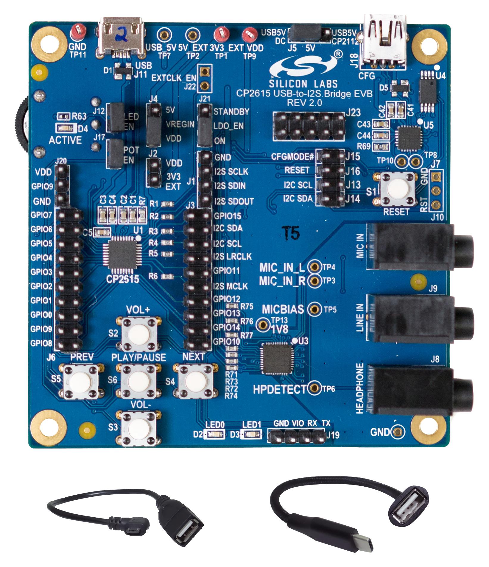 Silicon Labs Cp2615-Ek-2 Eval Kit, Digital Audio Bridge