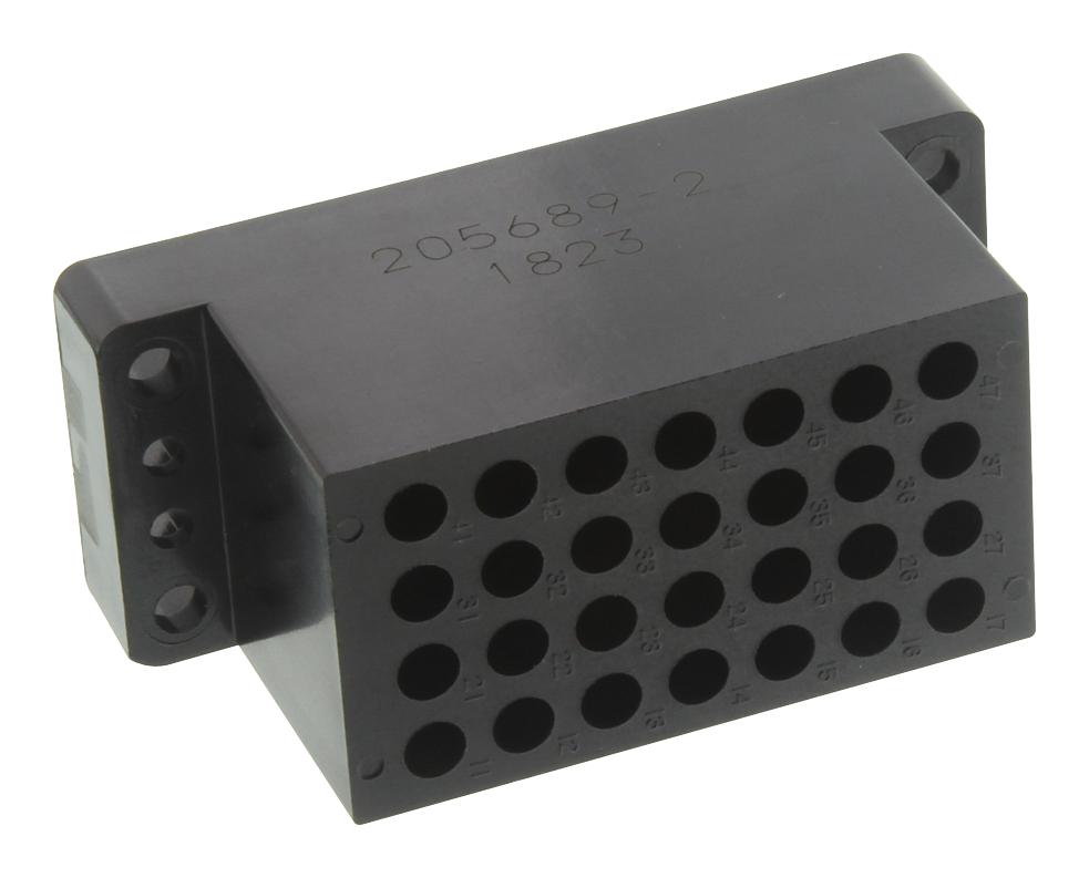 Amp - Te Connectivity 205689-2 Connector Housing, Plug, 28Pos, 6.35Mm