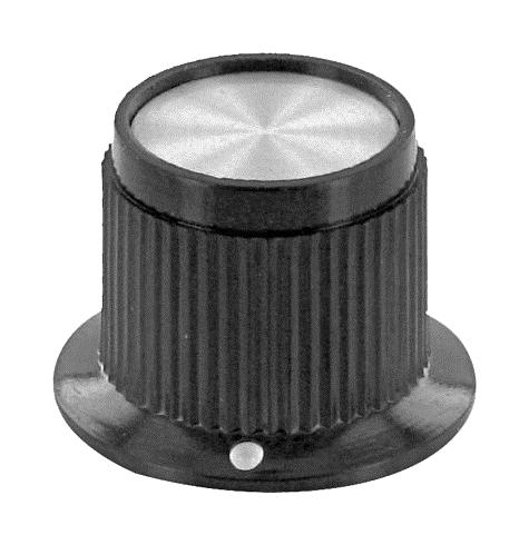 Alcoswitch - Te Connectivity Pk50B1/4.. Straight Knurled Knob, Phenolic/blk/19Mm