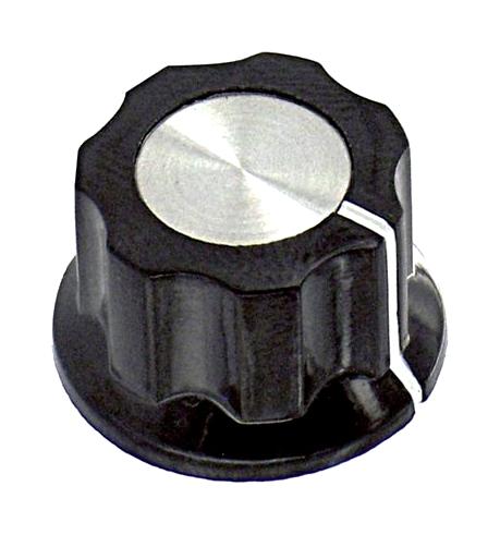 Alcoswitch - Te Connectivity Pkes60B1/8.. Fluted Knob, Phenolic, Black, 19Mm