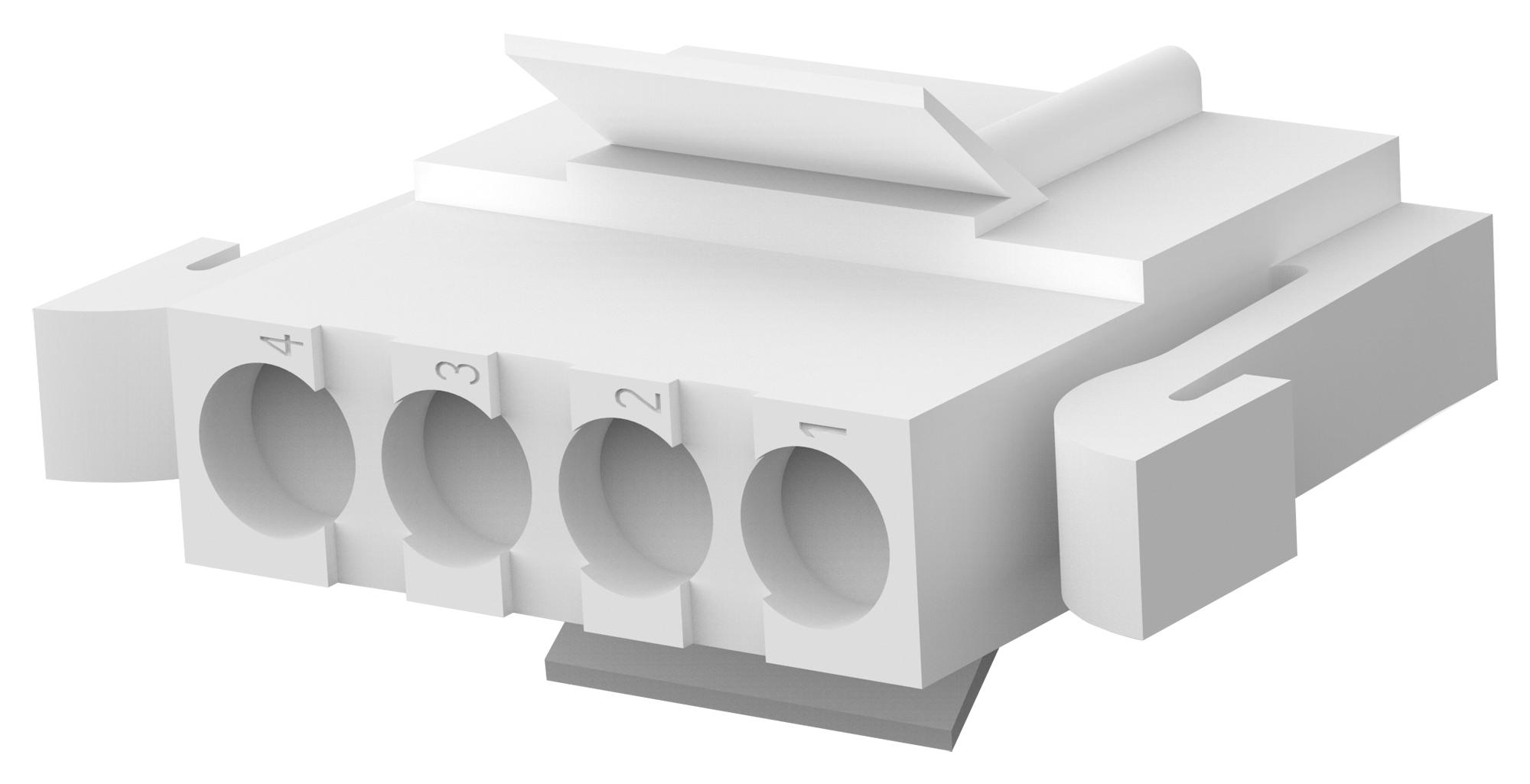 Amp - Te Connectivity 1-480425-0 Plug Housing, 4Pos, 5.08Mm