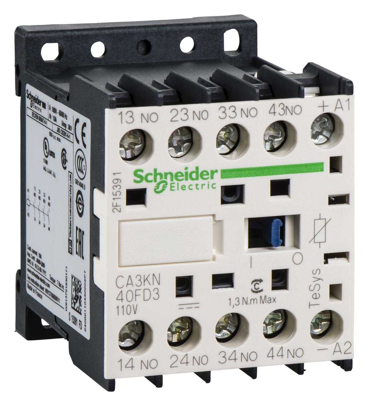 Schneider Electric Ca3Kn40Fd3 Control Relay 4No Contacts