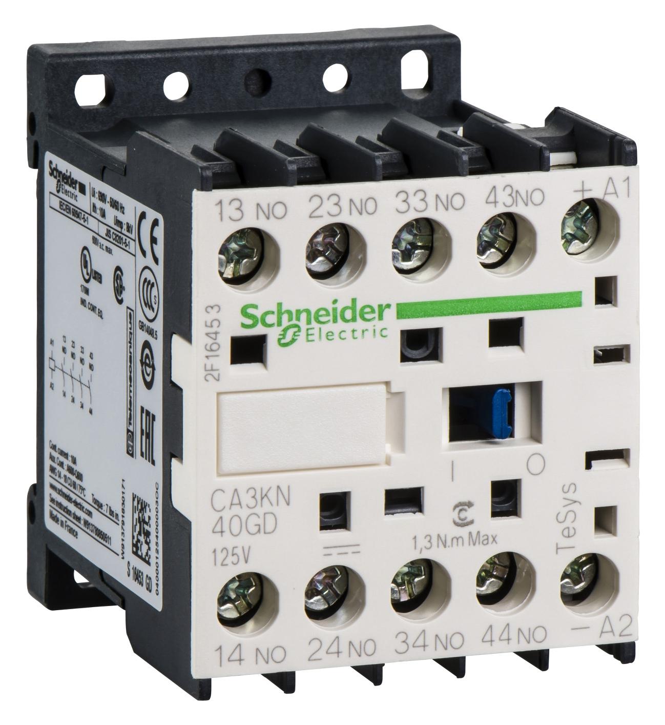 Schneider Electric Ca3Kn40Gd Control Relay 4No Contacts