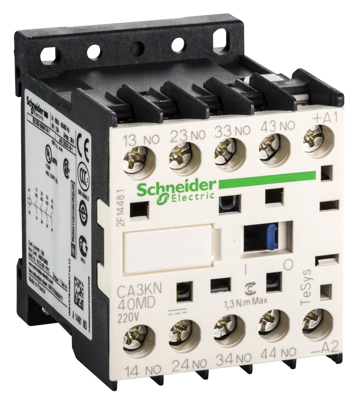 Schneider Electric Ca3Kn40Md Control Relay 4No Contacts