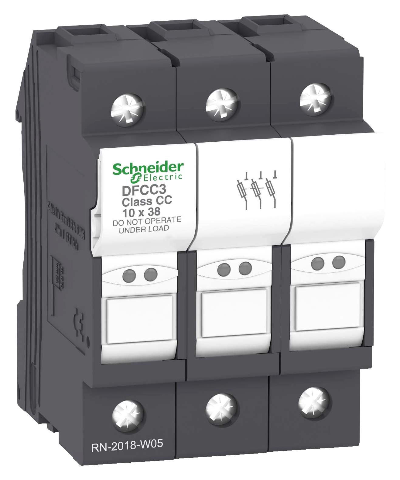 Schneider Electric Dfcc3 Cartridge Fuse Holder, 30A, 3P, 600Vac