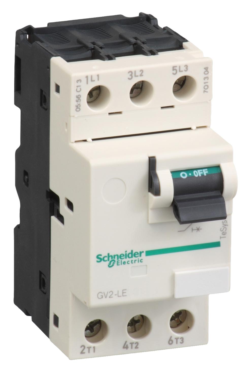 Schneider Electric Gv2Le07 Thermomagnetic Ckt Breaker, 3P, 2.5A