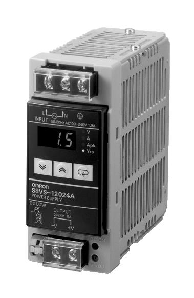 Omron S8Vs-12024A Power Supply, Ac-Dc, 24V, 5A