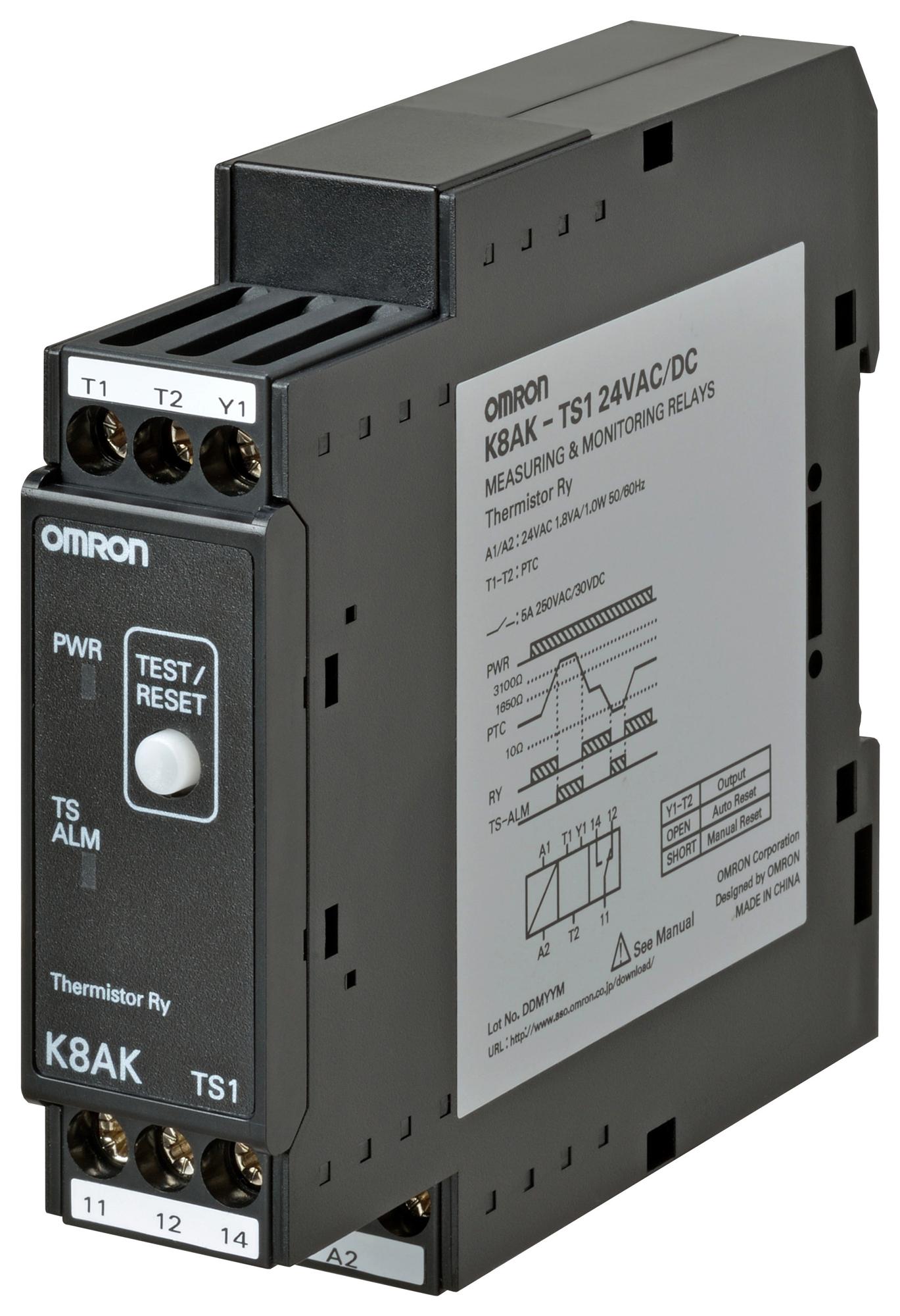 Omron Industrial Automation K8Ak-Ts1 100-240Vac Temperature Monitoring Relays