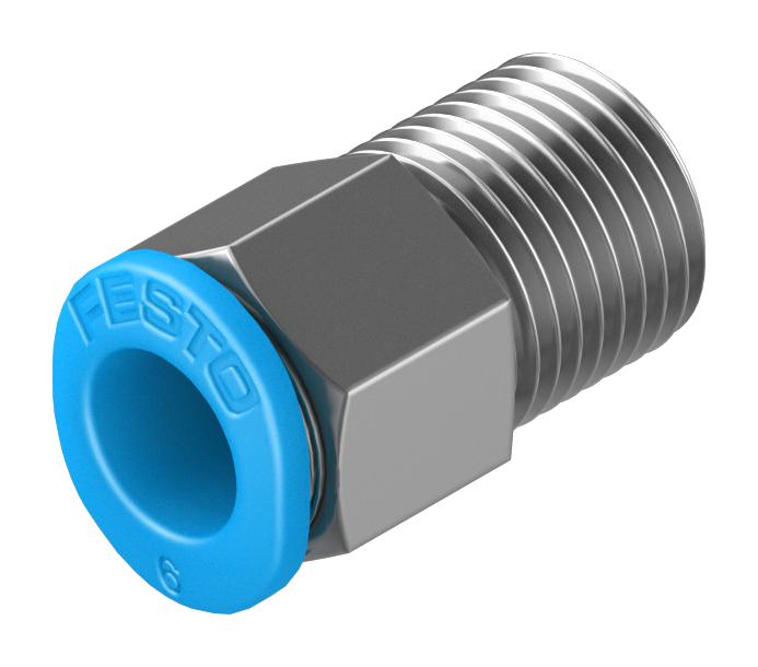 Festo 153307 Push-In Fitting, 6Mm, R1/8