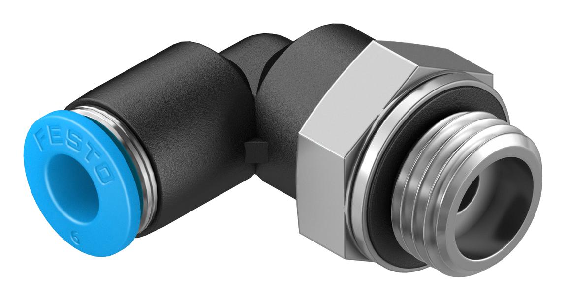 Festo Qsl-G1/4-6 Push-In L-Fitting, 6Mm, G1/4, 12.5Mm