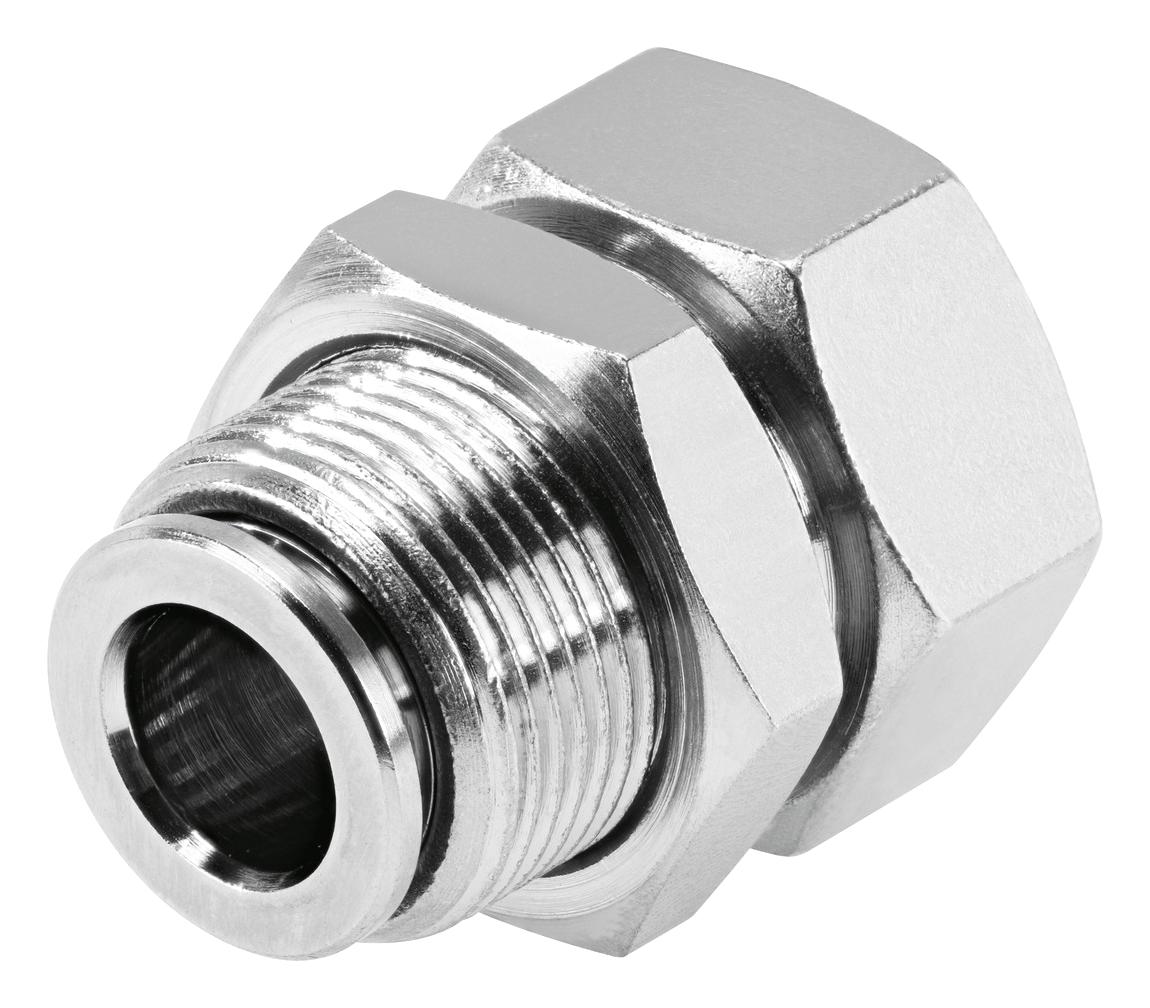 Festo Npqh-H-G18F-Q8-P10 Push-In Bulkhead Fitting, 8Mm, G1/8