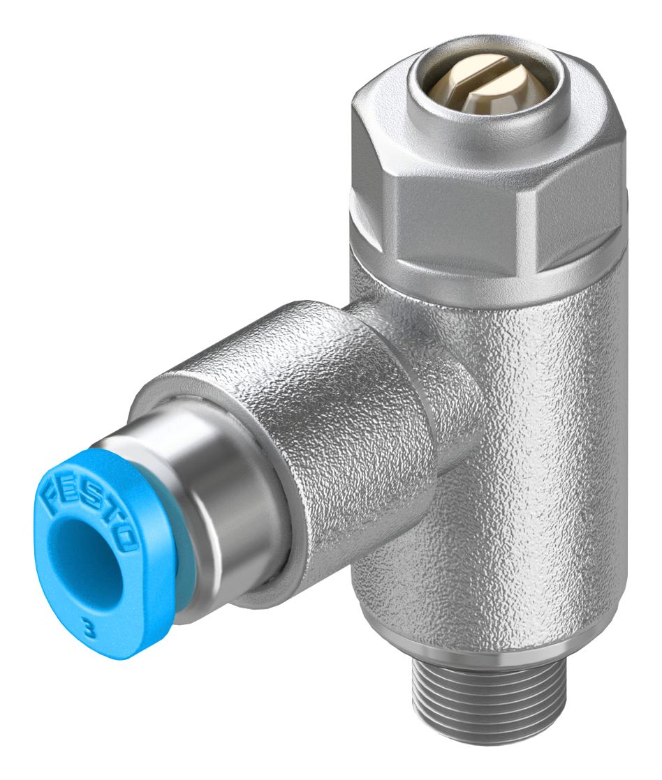 Festo Grla-M5-Qs-3-D One-Way Flow Ctrl Valve, Qs-3-M5, 10Bar