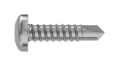 Tr Fastenings 4.2 X 19 Pustdx Z100 Unserrated Din7504 Pan Head Screw, Steel, 4.2Mm X 19Mm