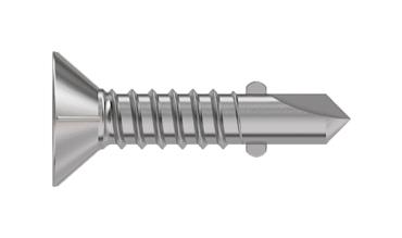 Tr Fastenings 6.3 X 80 Ktstdx Z100 Winged Countersunk Head Screw, Steel, 6.3X80Mm