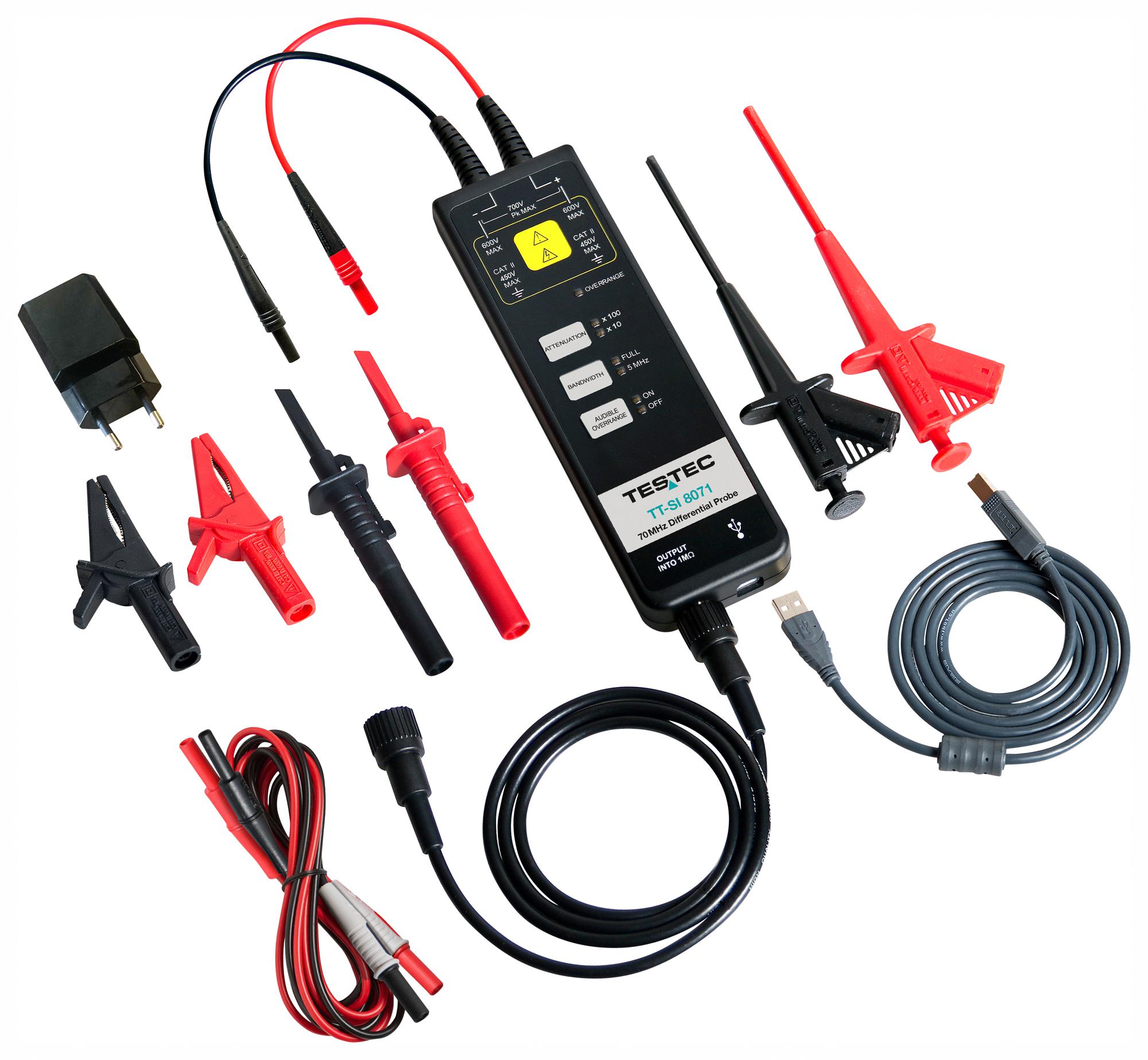 Testec Tt-Si 8071 Active Differential Probe, 70Mhz, Osc