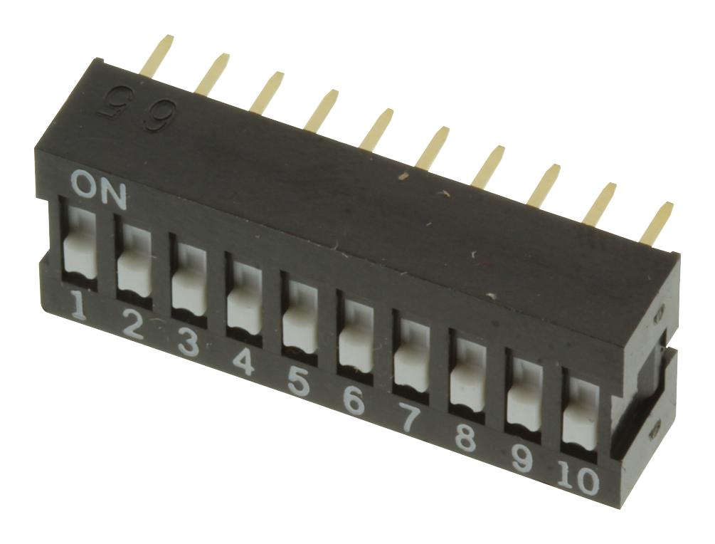 Omron Electronic Components A6E-0101-N Dip Sw, Spst, 0.025A, 24V, 10Pos, Tht