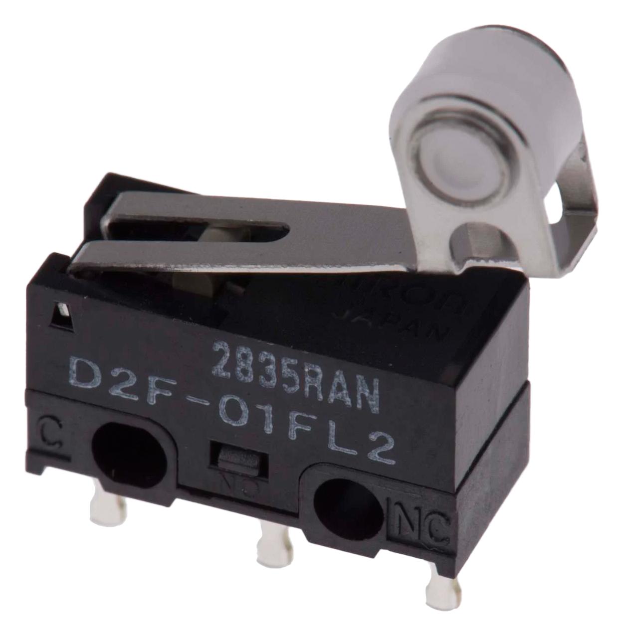 Omron Electronic Components D2F-01Fl2-A Microswitch, Spdt, 0.1A, 30Vdc, 40Gf