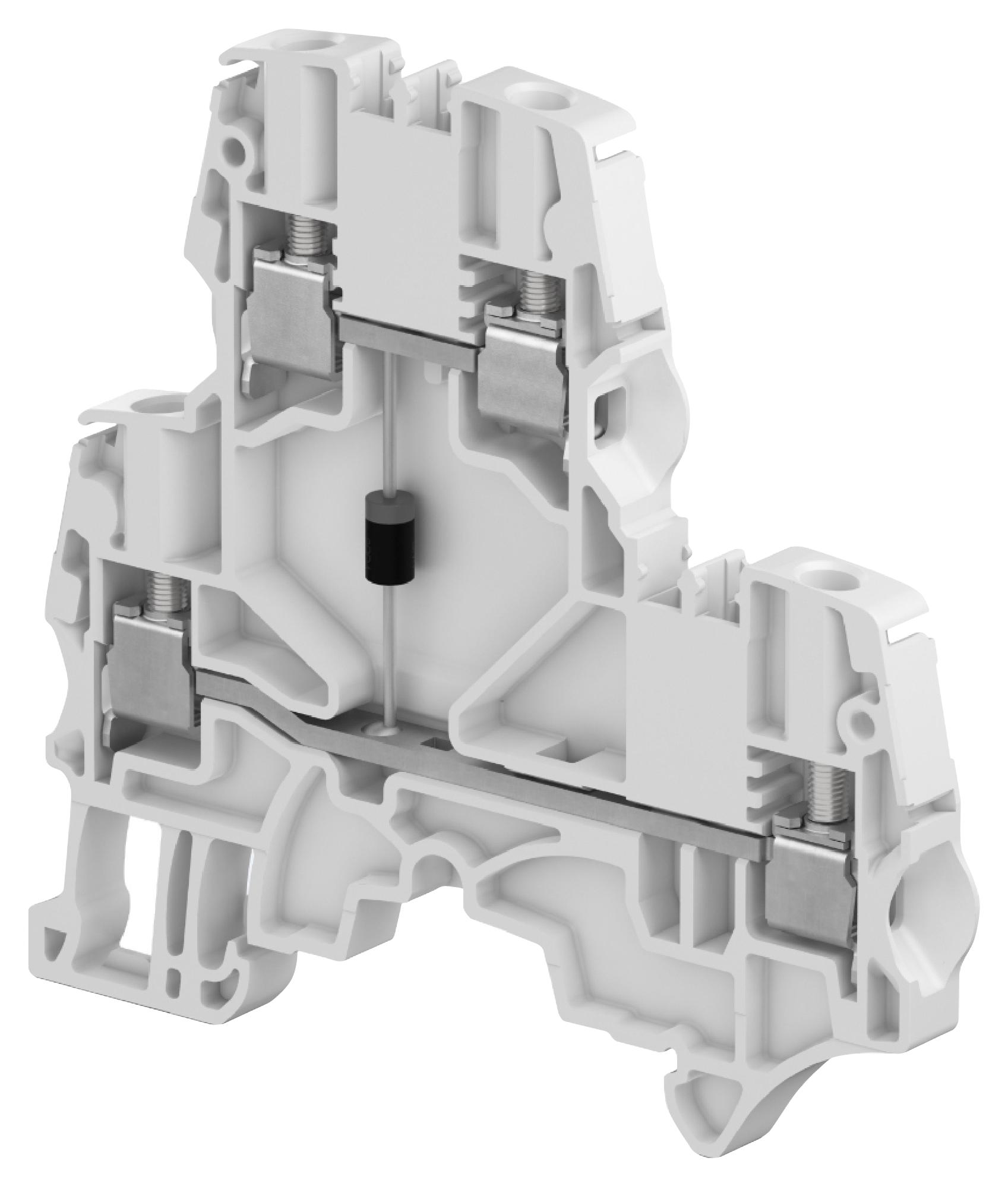 Entrelec - Te Connectivity 1Snk505215R0000 Terminal Block, Din Rail, 4Pos, 4Mm2