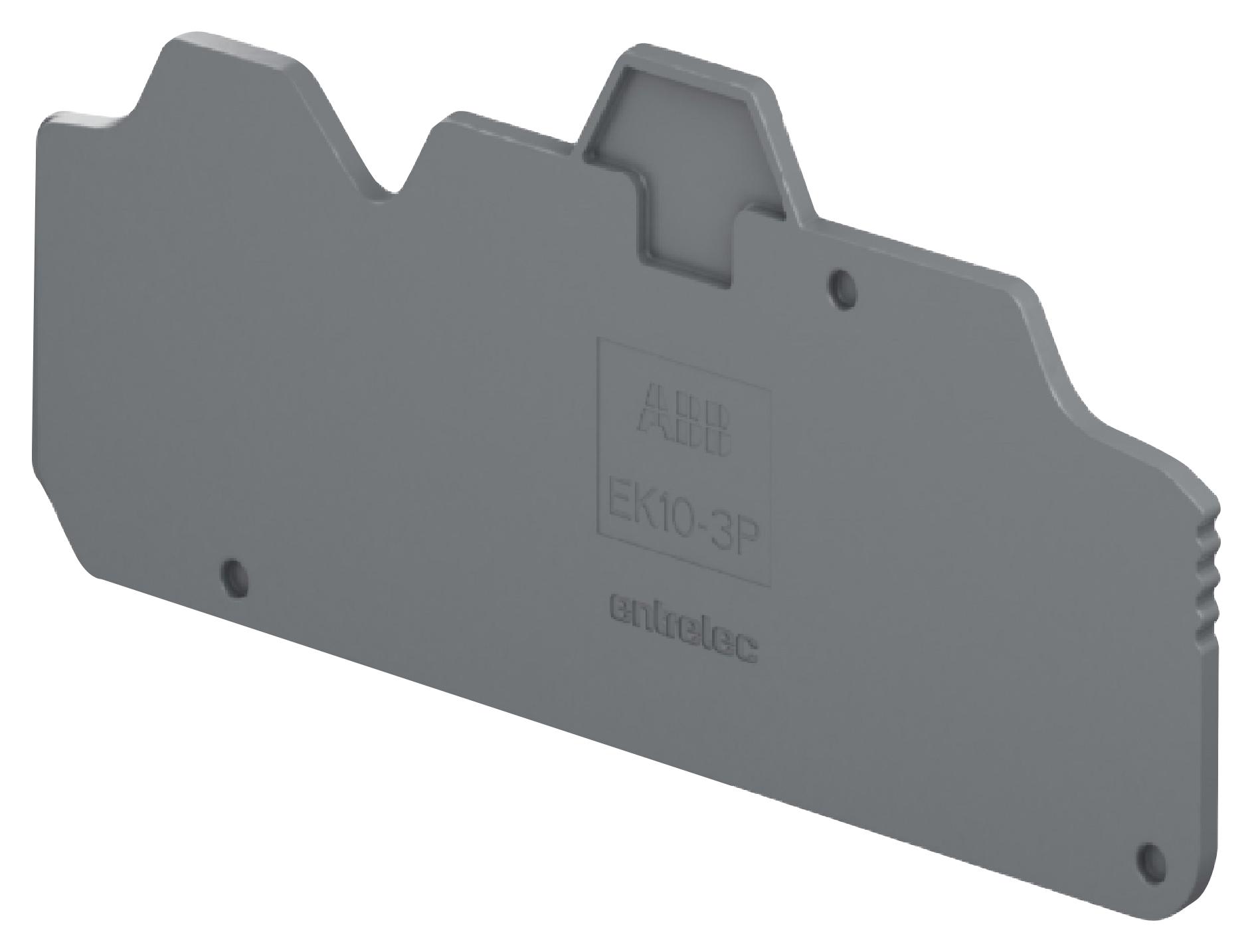 Entrelec - Te Connectivity 1Snk710911R0000 End Section Cover, Grey, Terminal Block