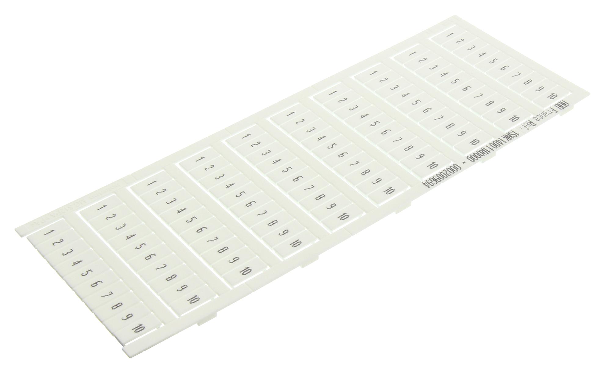 Entrelec - Te Connectivity 1Snk140011R0000 Pre-Printed Marker, White, 100Pc